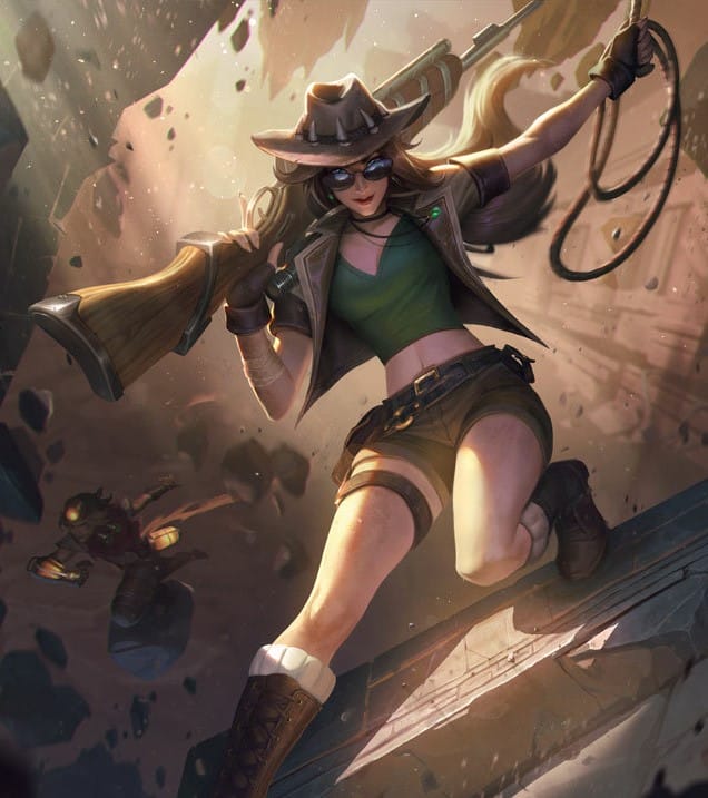 Caitlyn can deal damage with her long rifle